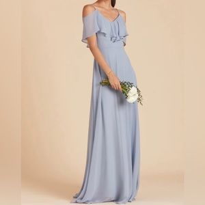 Birdy Grey Jane Convertibke Dress in Chiffon Dusty Blue